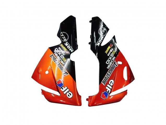 2004-2005 Burnt Orange Black Monster Elf Kawasaki ZX10R Motorcycle Fairings