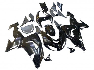 2006-2007 Glossy Black Kawasaki ZX10R Motorcycle Fairings