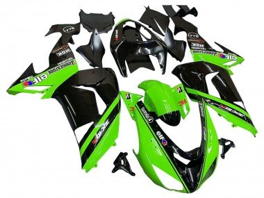 2006-2007 Green Black Elf Touch4 3M Kawasaki ZX10R Motorcycle Fairings