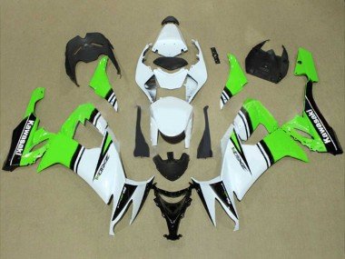 2008-2010 White Green Black Kawasaki ZX10R Motorcycle Fairings