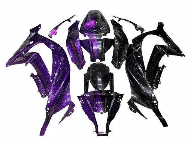 2011-2015 Purple Black Kawasaki ZX10R Motorcycle Fairings