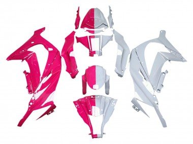 2011-2015 Pink White Split Kawasaki ZX10R Motorcycle Fairings