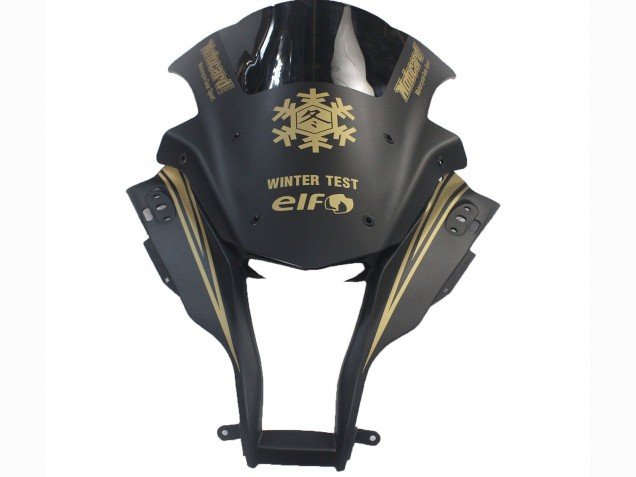 2011-2015 Matte Black Gold Snow Elf Kawasaki ZX10R Motorcycle Fairings