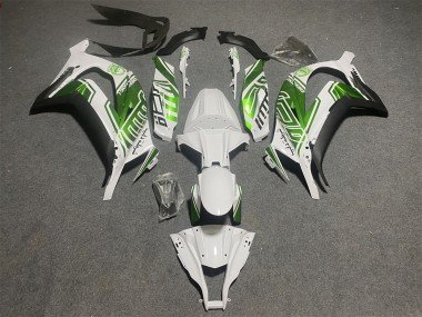 2011-2015 White Green Matte Black Kawasaki ZX10R Motorcycle Fairings