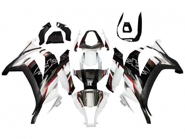 2011-2015 White Glossy Black Matte Black Red Kawasaki ZX10R Motorcycle Fairings