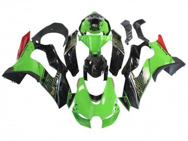 2021-2025 Green Black Red Honeycomb Kawasaki ZX10R Motorcycle Fairing