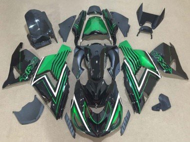 2006-2011 Green Glossy Black Kawasaki ZX14R ZZR1400 Motorcycle Fairing Kits