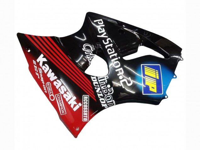 2000-2002 Glossy Black Red Blue Red PlayStation 2 Kawasaki ZX6R Motorcycle Fairings