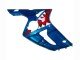 2003-2004 Blue White Red Shark Kawasaki ZX6R Motorcycle Fairings