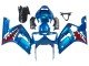 2003-2004 Blue White Red Shark Kawasaki ZX6R Motorcycle Fairings