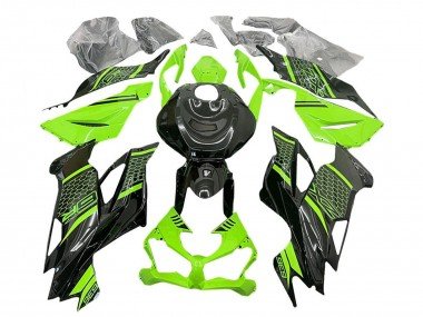 2019-2022 Green Black Honeycomb Kawasaki ZX6R Motorcycle Fairings