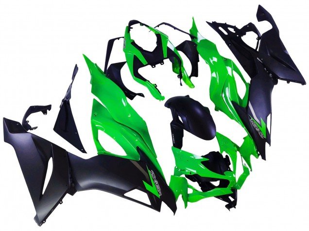 2019-2022 Green Matte Black Kawasaki ZX6R Motorcycle Fairings