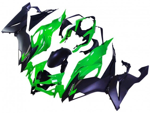 2019-2022 Green Matte Black Kawasaki ZX6R Motorcycle Fairings