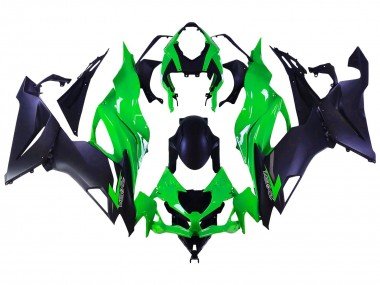2019-2022 Green Matte Black Kawasaki ZX6R Motorcycle Fairings