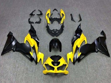 2019-2022 Yellow Matte Black Kawasaki ZX6R Motorcycle Fairings