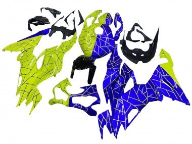 2019-2022 Blue Yellow Kawasaki ZX6R Motorcycle Fairings