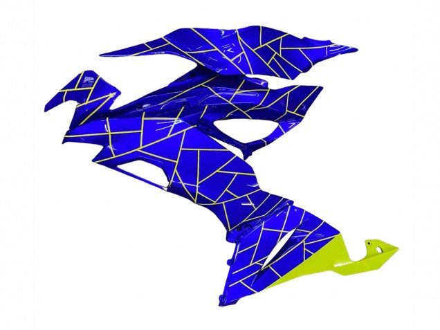 2019-2022 Blue Yellow Kawasaki ZX6R Motorcycle Fairings