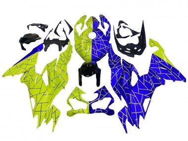 2019-2022 Blue Yellow Kawasaki ZX6R Motorcycle Fairings