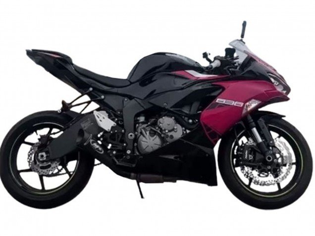 2019-2022 Glossy Black Pink Ninja Kawasaki ZX6R Motorcycle Fairings