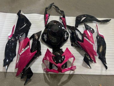 2019-2022 Glossy Black Pink Ninja Kawasaki ZX6R Motorcycle Fairings