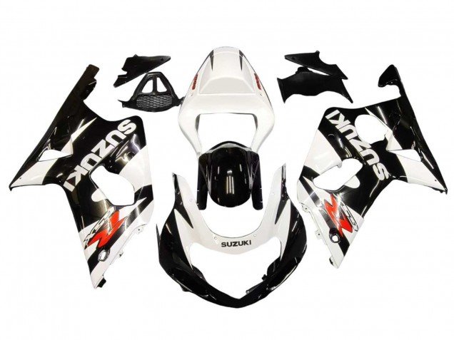 2000-2002 White Glossy Black Red Suzuki GSXR1000 Motorcycle Fairings