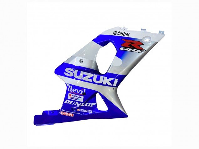 2000-2002 Blue White Silver Castrol Dunlop Suzuki GSXR1000 Motorcycle Fairings
