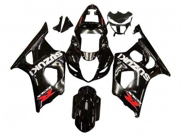 2003-2004 Glossy Black White Red Decals Suzuki GSXR 1000 Motorcycle Fairings