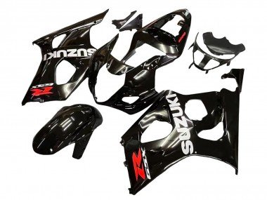 2003-2004 Glossy Black White Red Decals Suzuki GSXR 1000 Motorcycle Fairings