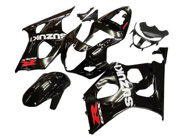 2003-2004 Glossy Black White Red Decals Suzuki GSXR 1000 Motorcycle Fairings
