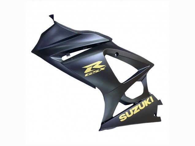 2007-2008 Matte Black Gold Decal Suzuki GSXR 1000 Motorcycle Fairings