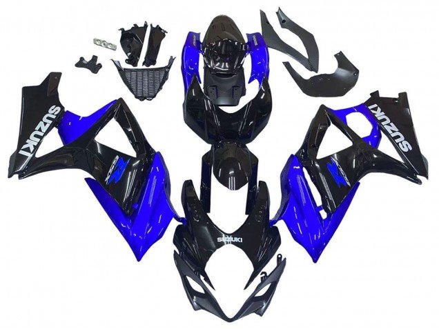 2007-2008 Blue Glossy Black Suzuki GSXR 1000 Motorcycle Fairing Kits