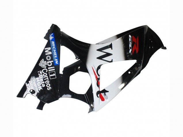 2007-2008 Glossy Black White West Suzuki GSXR 1000 Motorcycle Fairings