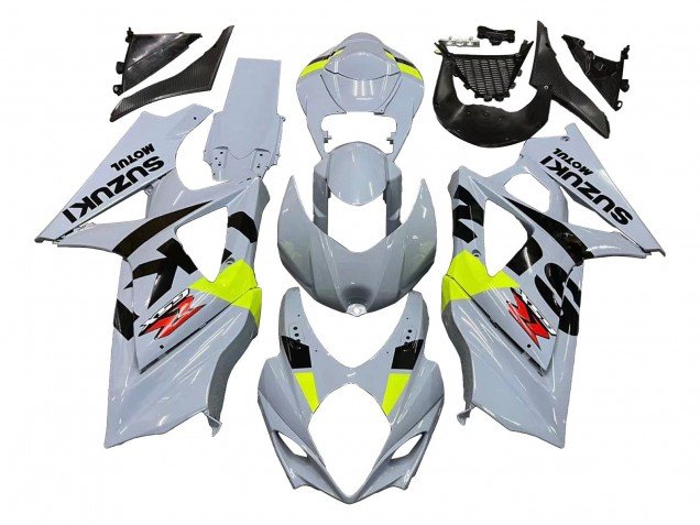 2007-2008 Light Grey Green Black Suzuki GSXR 1000 Motorcycle Fairings