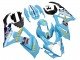 2007-2008 Light Blue Yellow Black Motul Rizla Suzuki GSXR 1000 Motorcycle Fairings