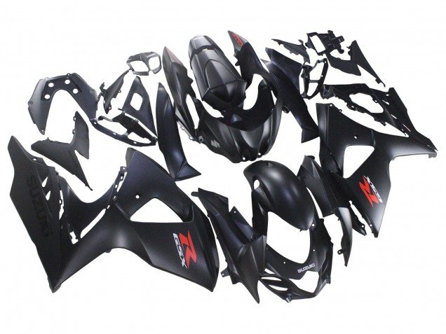 2007-2008 Matte Black Red Decal Suzuki GSXR 1000 Motorcycle Fairings