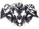 2007-2008 Matte Black Red Decal Suzuki GSXR 1000 Motorcycle Fairings