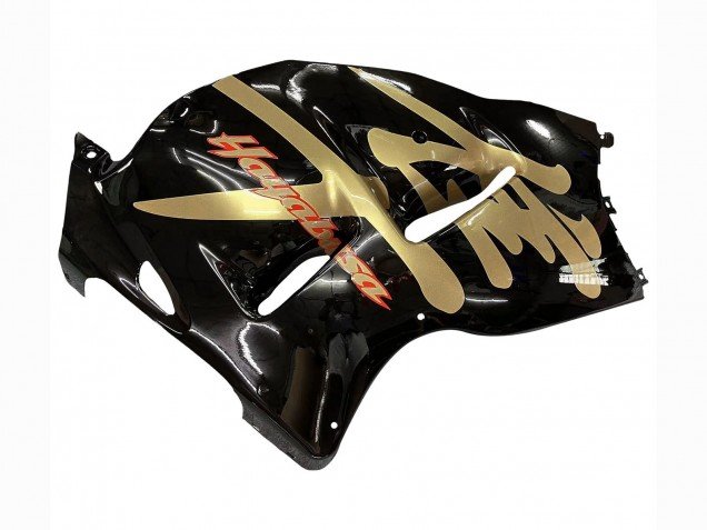 1996-2007 Glossy Black Gold Hayabusa Suzuki GSXR 1300 Hayabusa Motorcycle Fairings