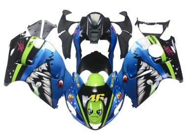 1996-2007 Blue Green Shark 46 Suzuki GSXR 1300 Hayabusa Motorcycle Fairings