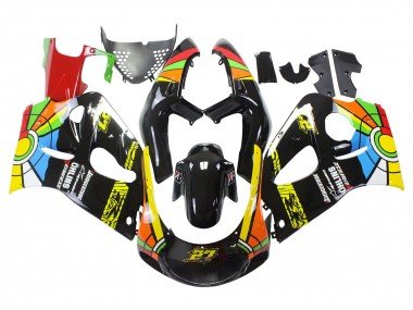 1996-2000 Black Multicolor 27 Suzuki GSXR 600 / GSXR 750 Motorcycle Fairings