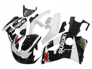 1996-2000 Black White Suzuki GSXR 600 / GSXR 750 Motorcycle Fairings