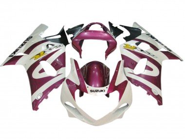 2001-2003 White Pink Yellow Suzuki GSXR 600 / GSXR 750 Motorcycle Fairings