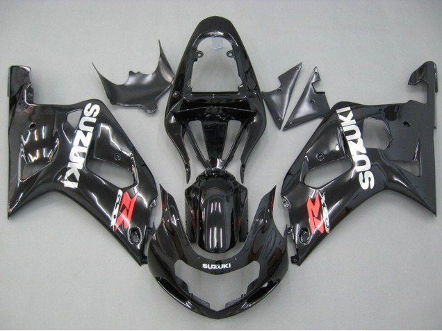 2001-2003 Glossy Black Red White Suzuki GSXR 600 / GSXR 750 Motorcycle Fairings