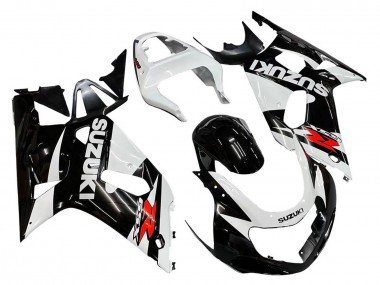 2001-2003 White Glossy Black Red Suzuki GSXR 600 / GSXR 750 Motorcycle Fairings