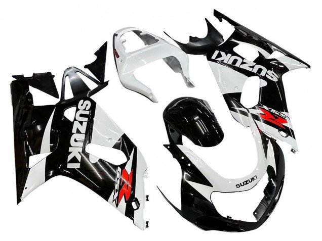 2001-2003 White Glossy Black Red Suzuki GSXR 600 / GSXR 750 Motorcycle Fairings