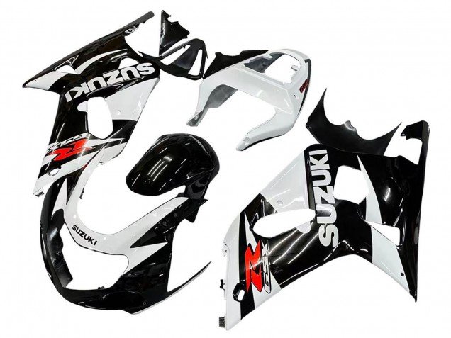 2001-2003 White Glossy Black Red Suzuki GSXR 600 / GSXR 750 Motorcycle Fairings