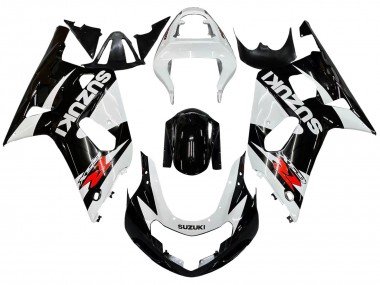 2001-2003 White Glossy Black Red Suzuki GSXR 600 / GSXR 750 Motorcycle Fairings