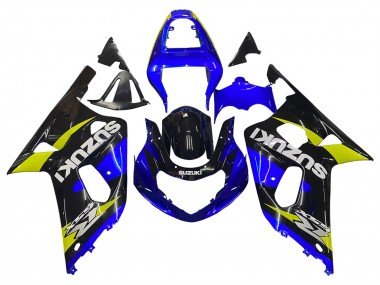 2001-2003 Blue Yellow Glossy Black Suzuki GSXR 600 / GSXR 750 Motorcycle Fairings