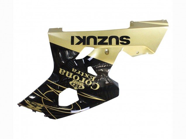 2004-2005 Glossy Black Gold Corona Suzuki GSXR 600 / GSXR 750 Motorcycle Fairings