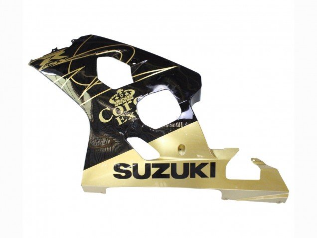 2004-2005 Glossy Black Gold Corona Suzuki GSXR 600 / GSXR 750 Motorcycle Fairings