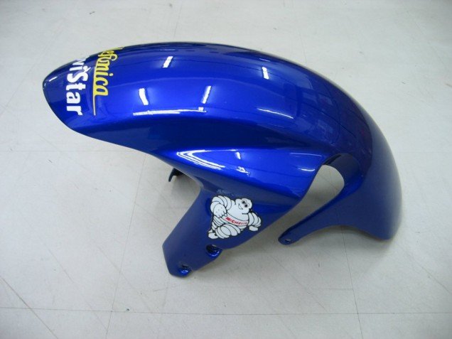 2004-2005 Blue White Yellow Green Telefumia Motul MoviStar Suzuki GSXR 600 / GSXR 750 Motorcycle Fairings